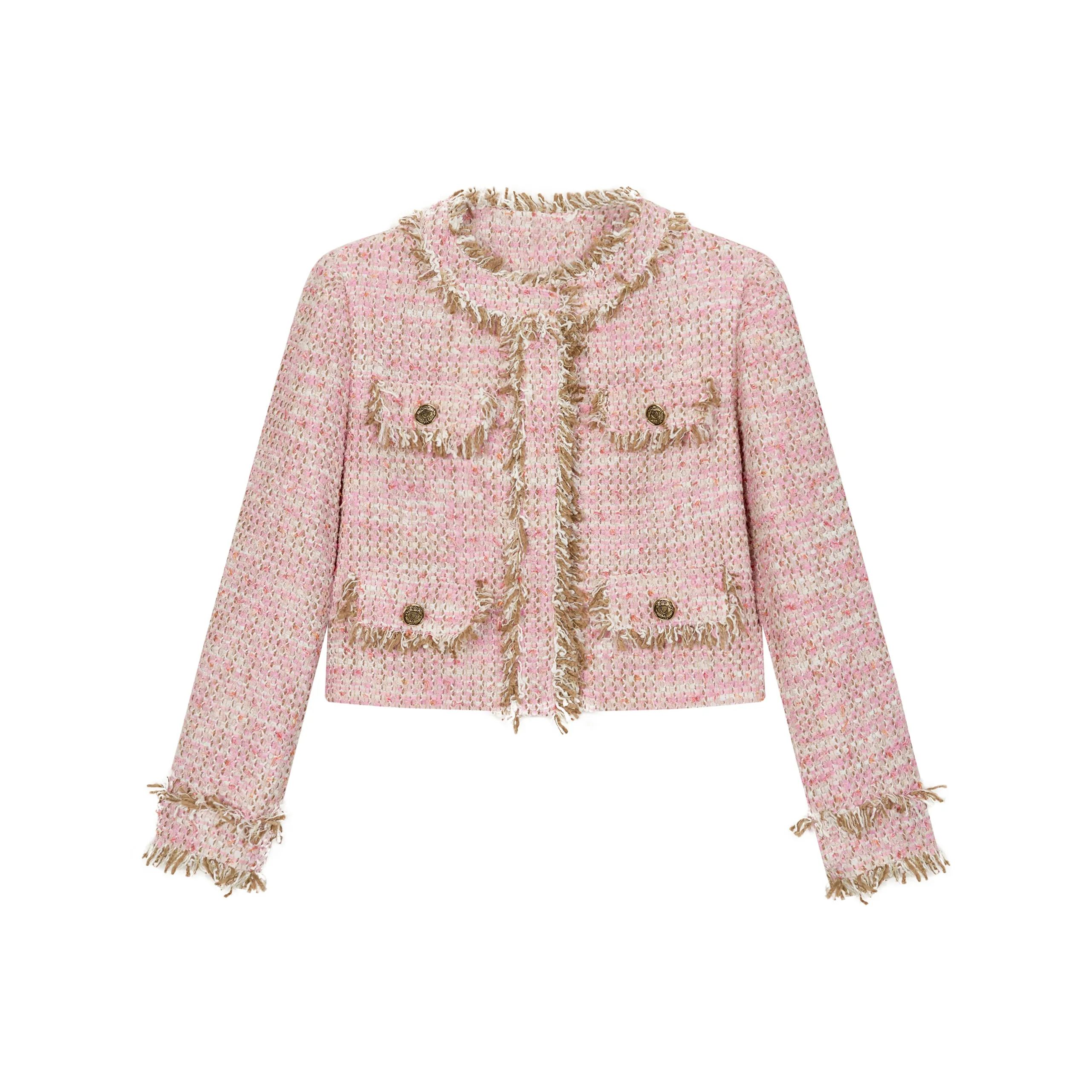 Cropped Coat Women's Pink Diamond