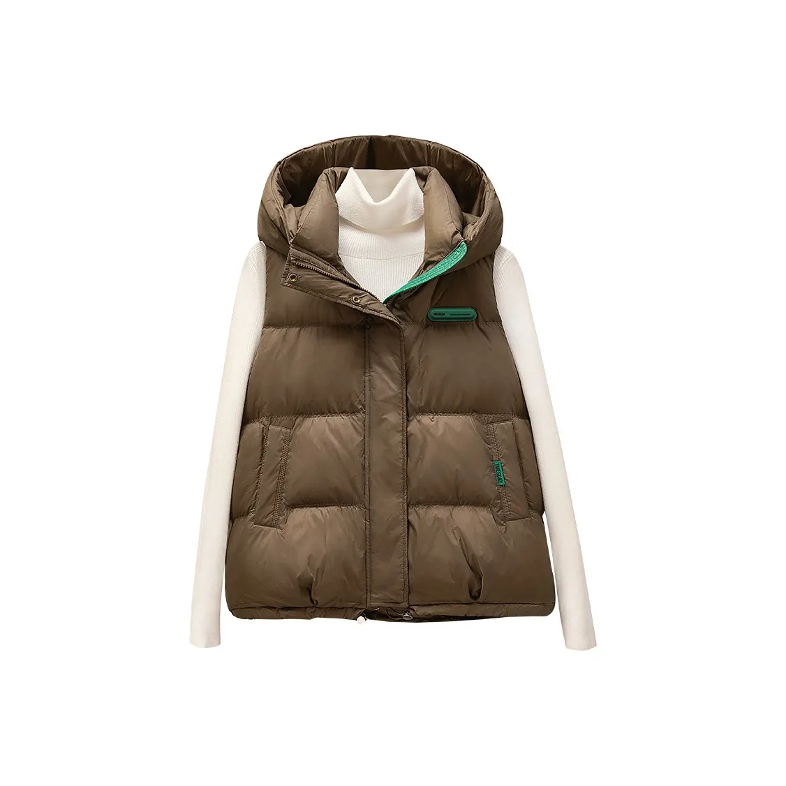 Cypress House Жилет Женский Кофейный Зеленый