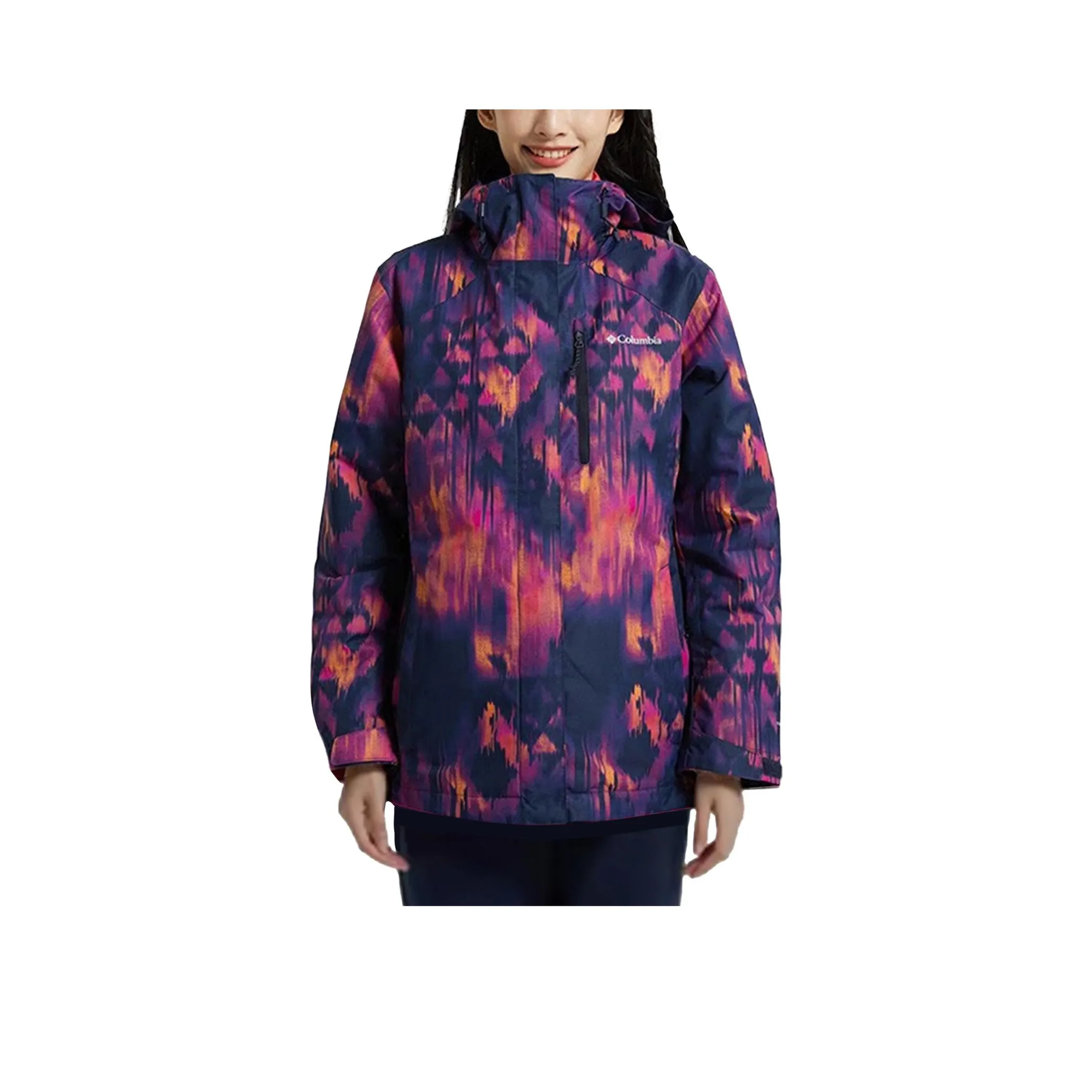 Columbia совместный бренд Водонепроницаемый Устойчивый к истиранию Термическая ветровка Женская Черный Красный