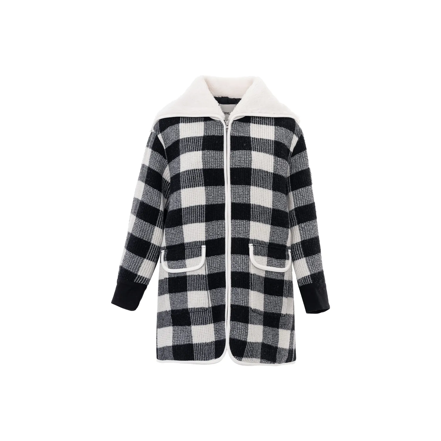 JESSYLINE Velvet feel Coat Women's Black & Beige