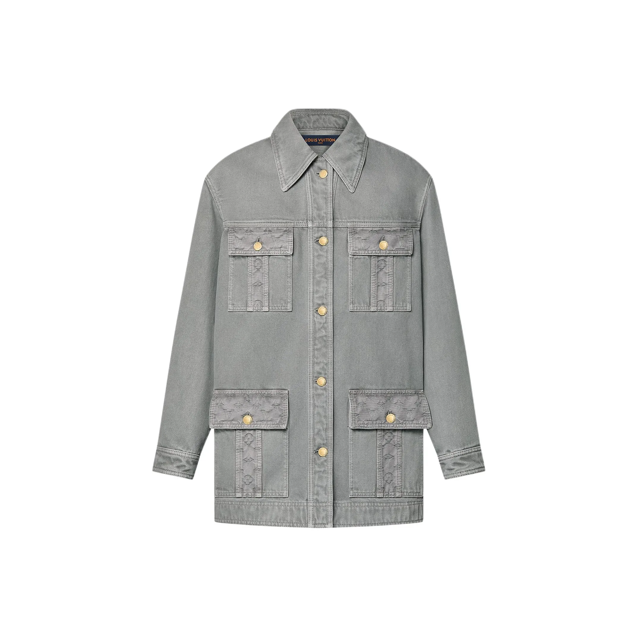 Lv Flap Pocket Denim Jacket