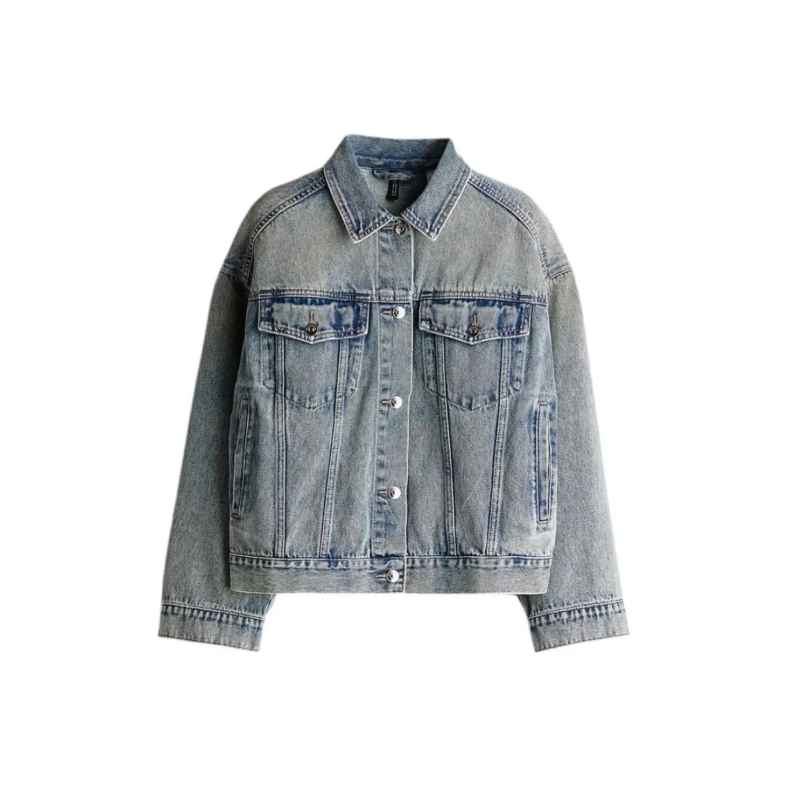 H&M Новогодний Светло-синий Женские Джинсовые Куртки