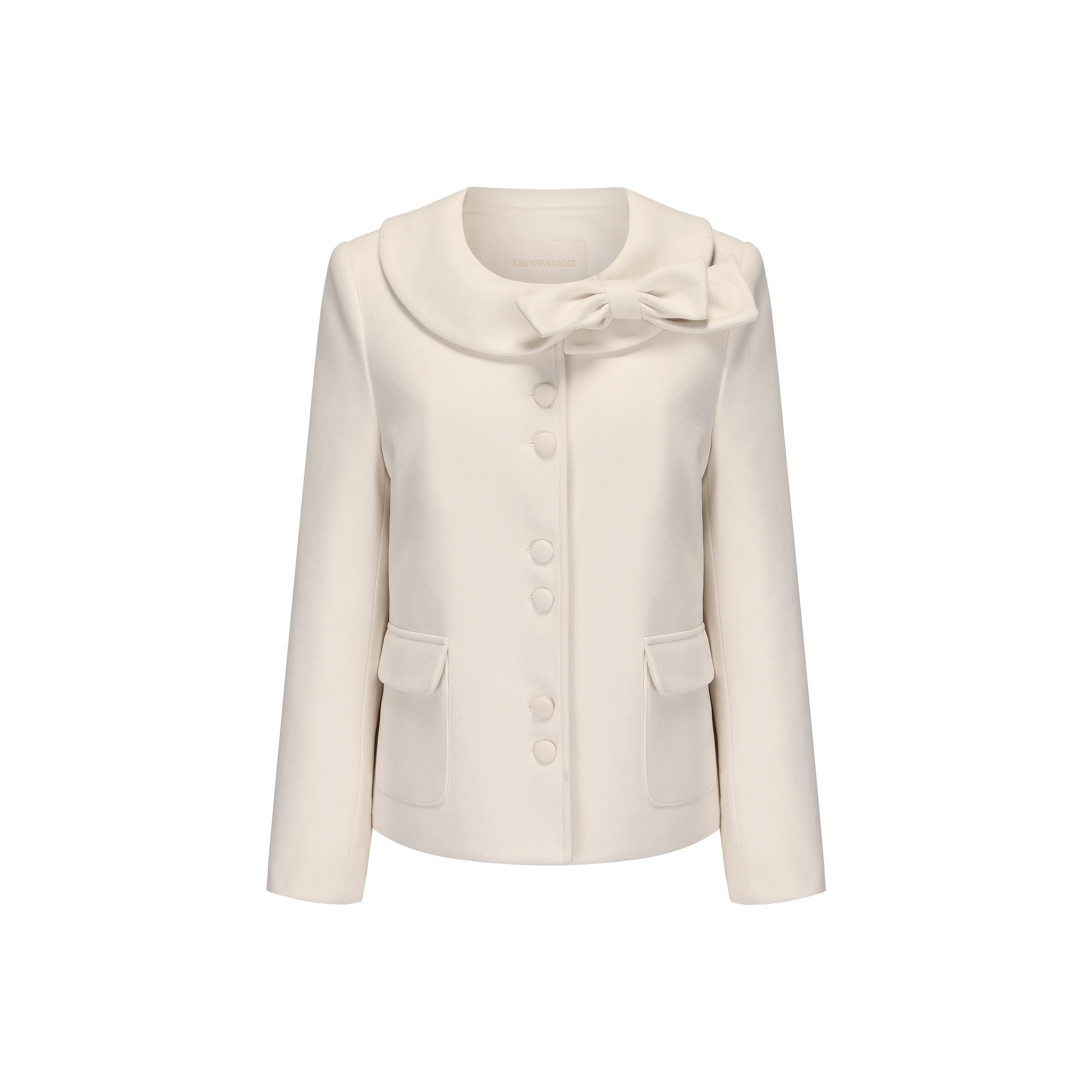 CHIWAWAMEME Velvet feel Coat Women's Milk White