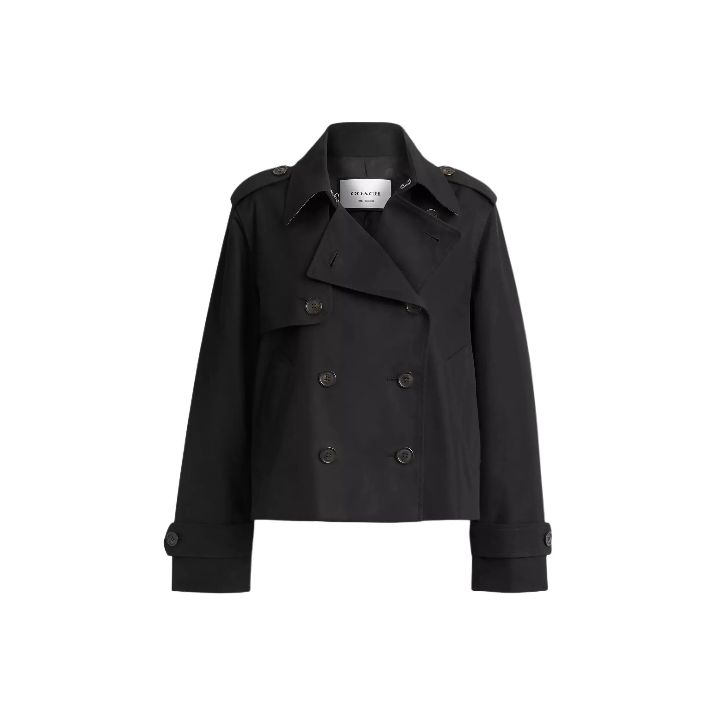 COACH SS25 Тренчкот Женский Черный