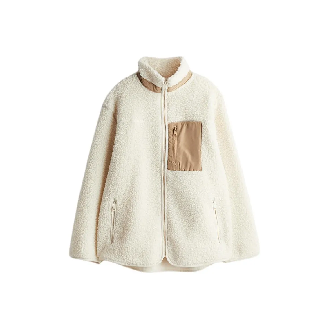 H&M Velvet feel Coat Women's Cream