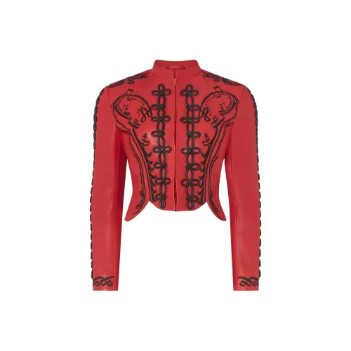 Temperley London Красный Женские Кожаные Куртки