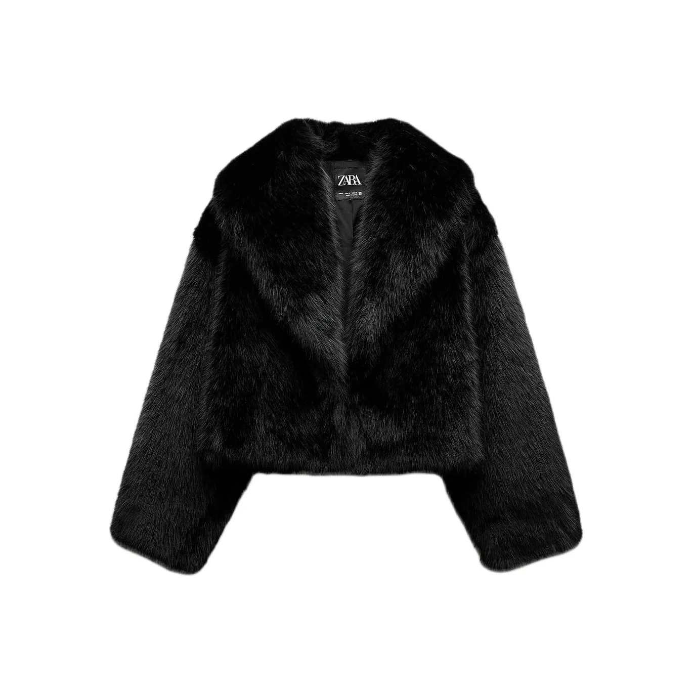 ZARA Velvet feel Coat Women's Black