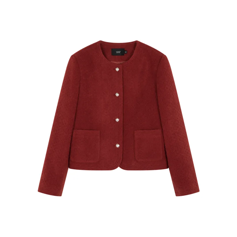 Mo Han Yi Mei New Year Coat Women's Cherry Red