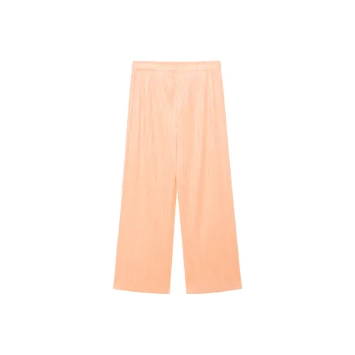 PLEATS PLEASE ISSEY MIYAKE Апельсиновые Женские Повседневные Брюки