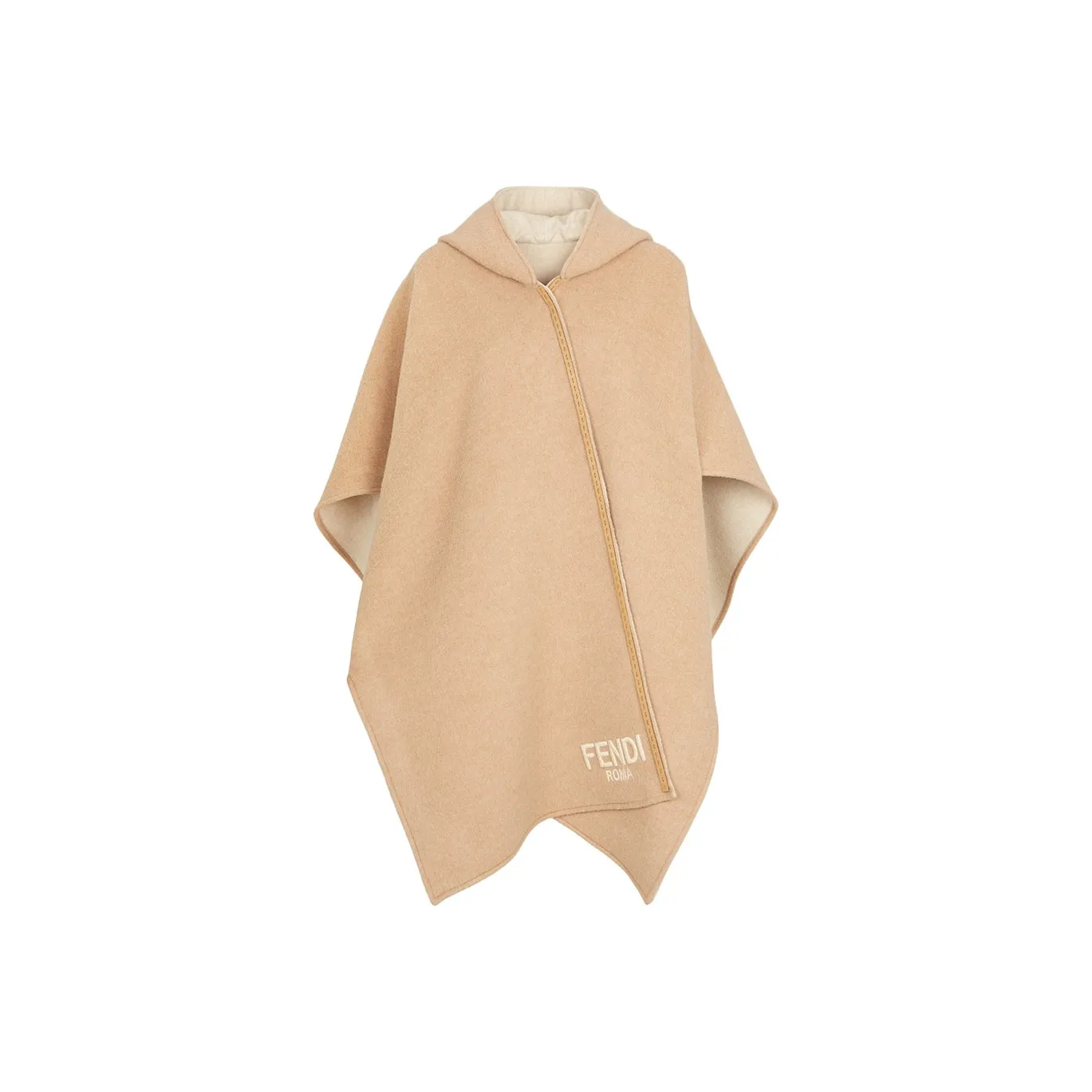 FENDI Logo Embroidered Cape Jacket