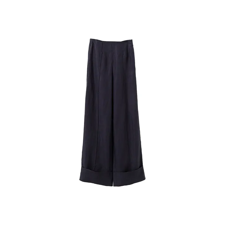 YUMOMO STAR Casual Pants Women's Elegance Navy Blue