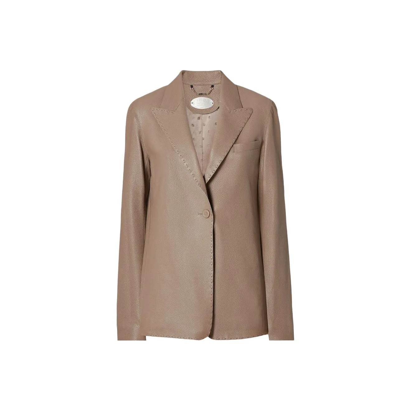 FENDI Leather Jacket Women's Green