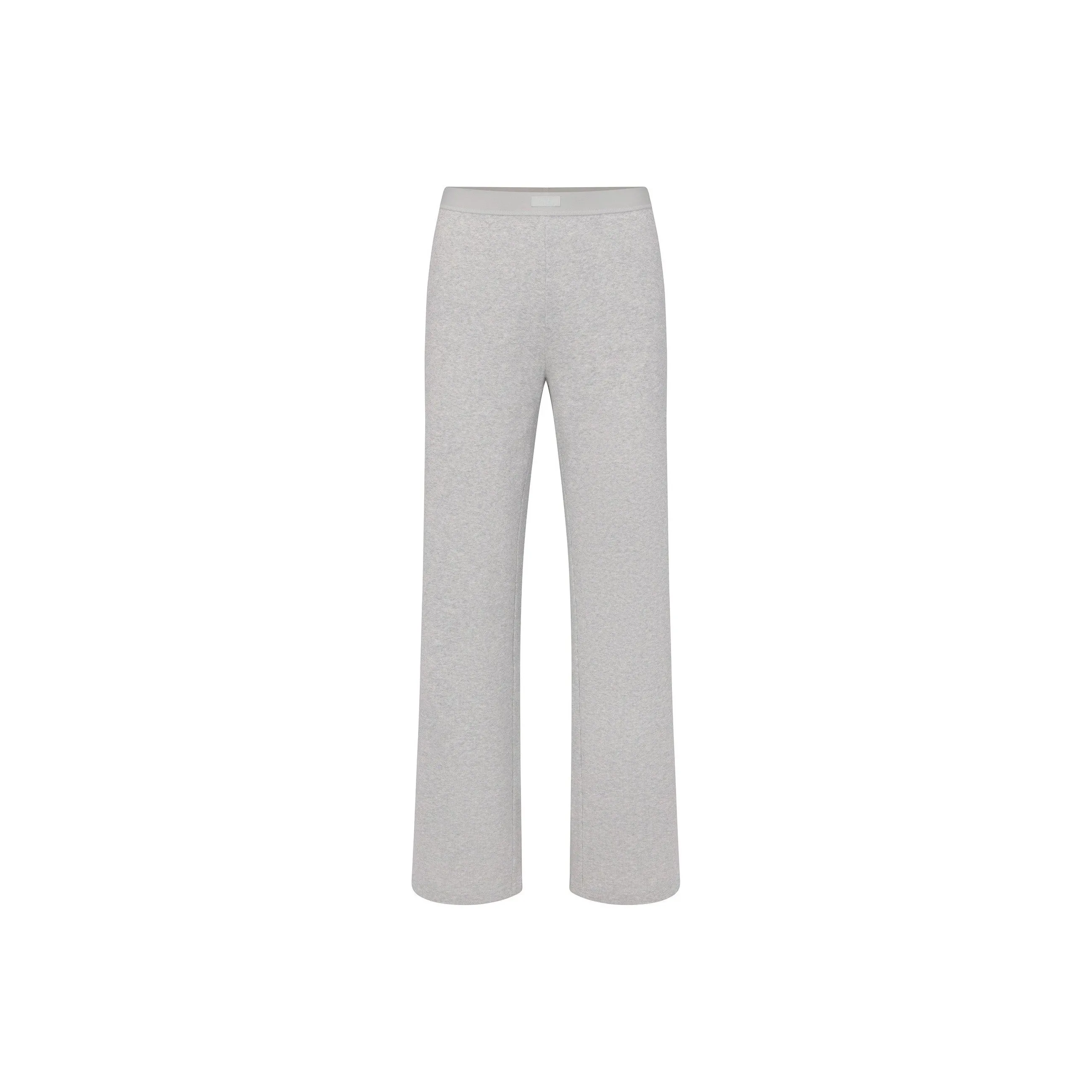 SKIMS Holiday Collection FW24 COTTON RIB PANT Casual Pants Women's LIGHTHEATHER GREY/Light Heather Gray