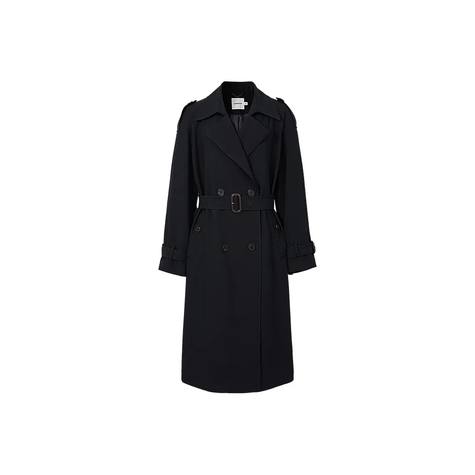 Hopeshow Trench Coat Women's Navy Blue