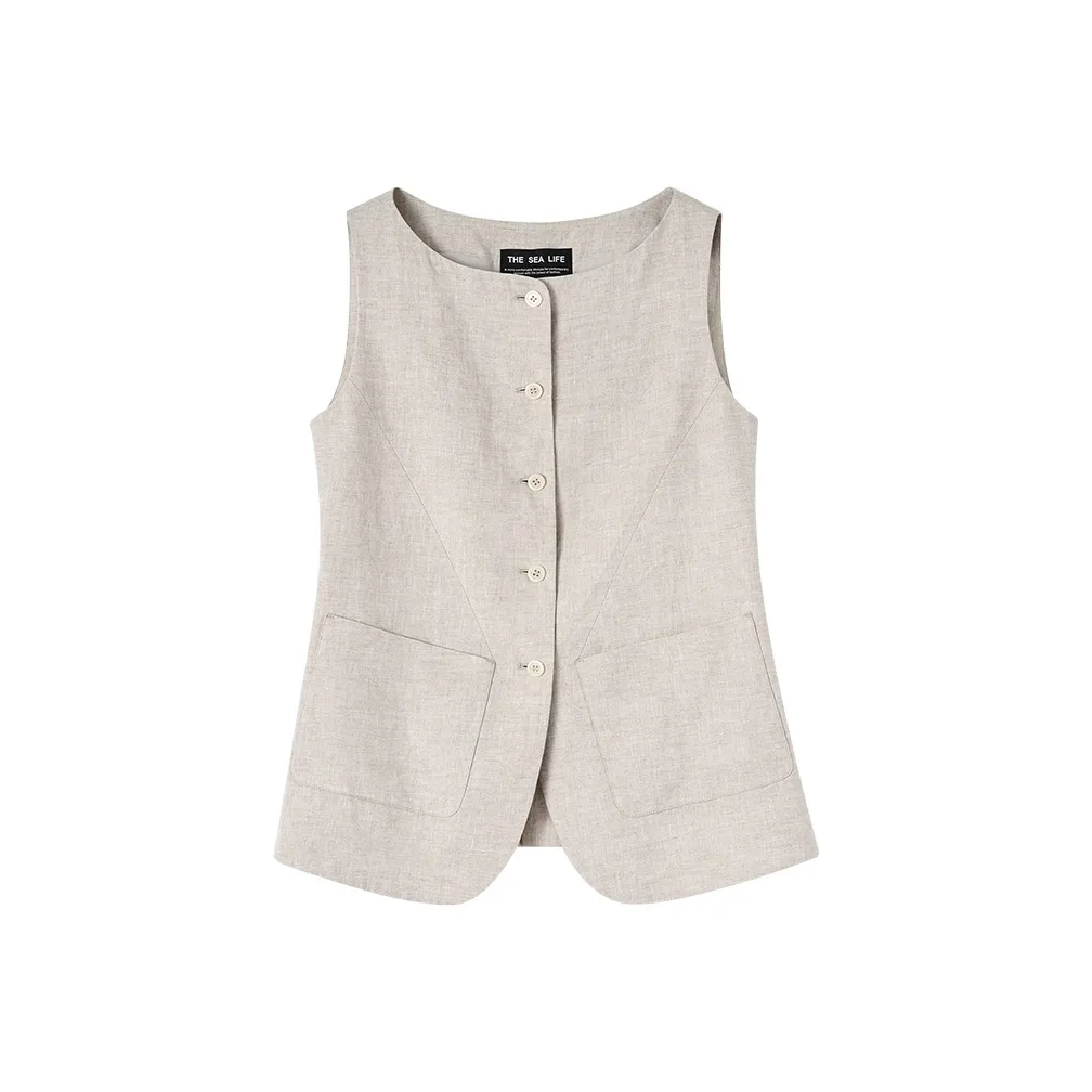 THE SEA LIFE Жилет Женские Тростник Серый