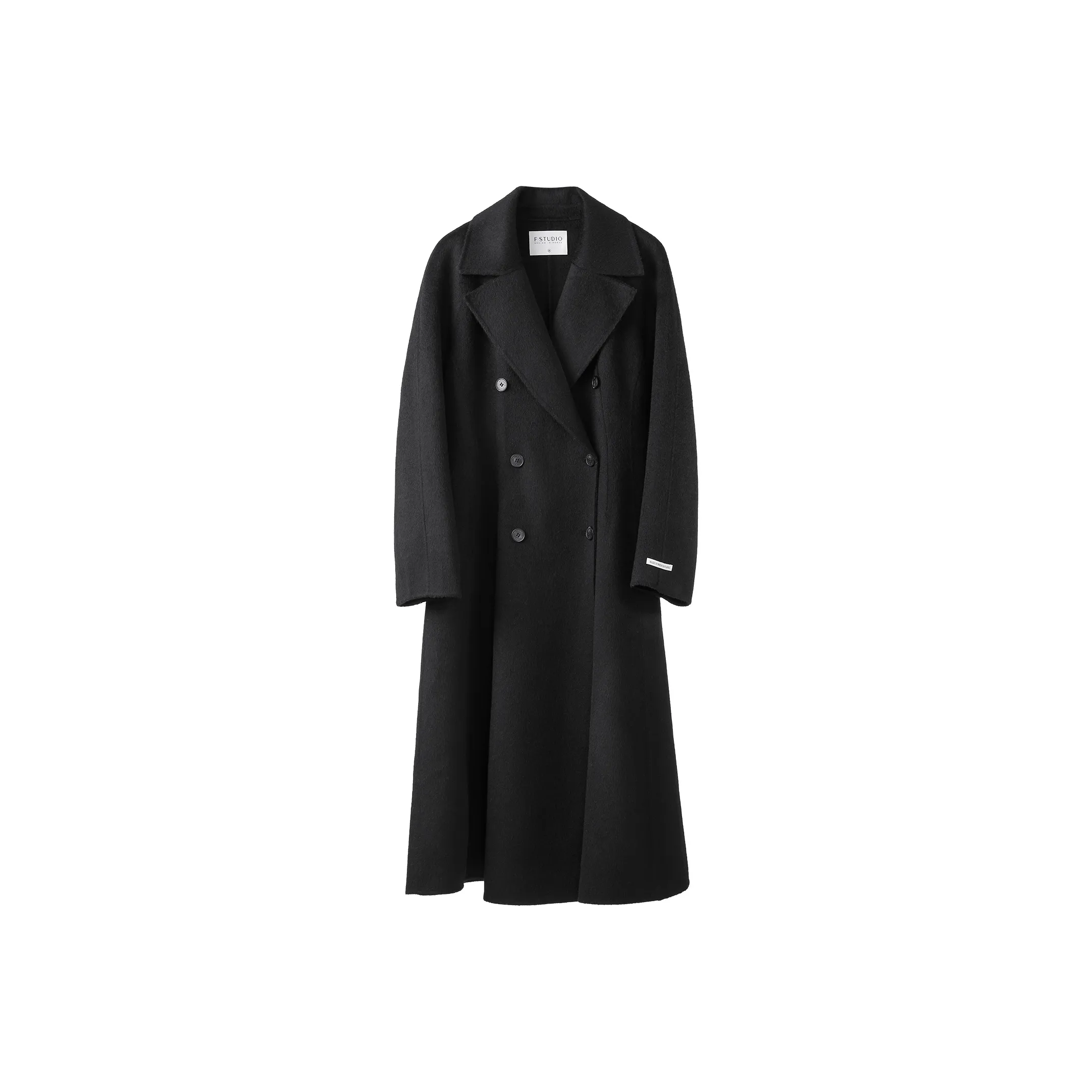 Fstudio Корейский Элегантность Коммутирование Минималистский стиль Куртка Женская Черная