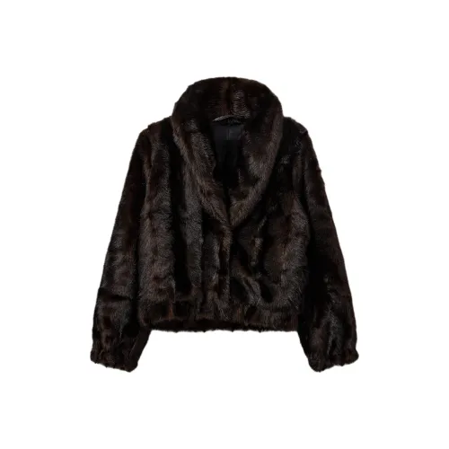 The. garment Темный кофейный цвет женские бархатные куртки