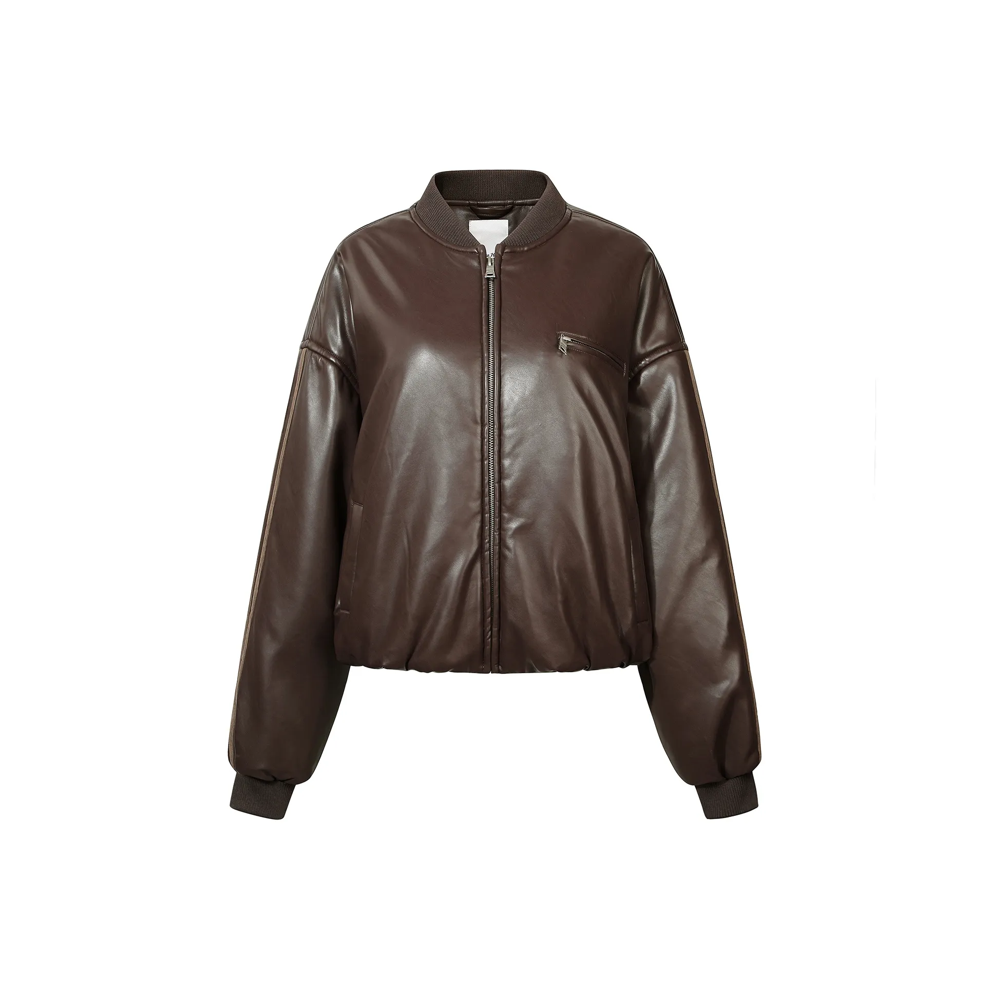 Guuka Hero кожаная куртка женская кофейного цвета