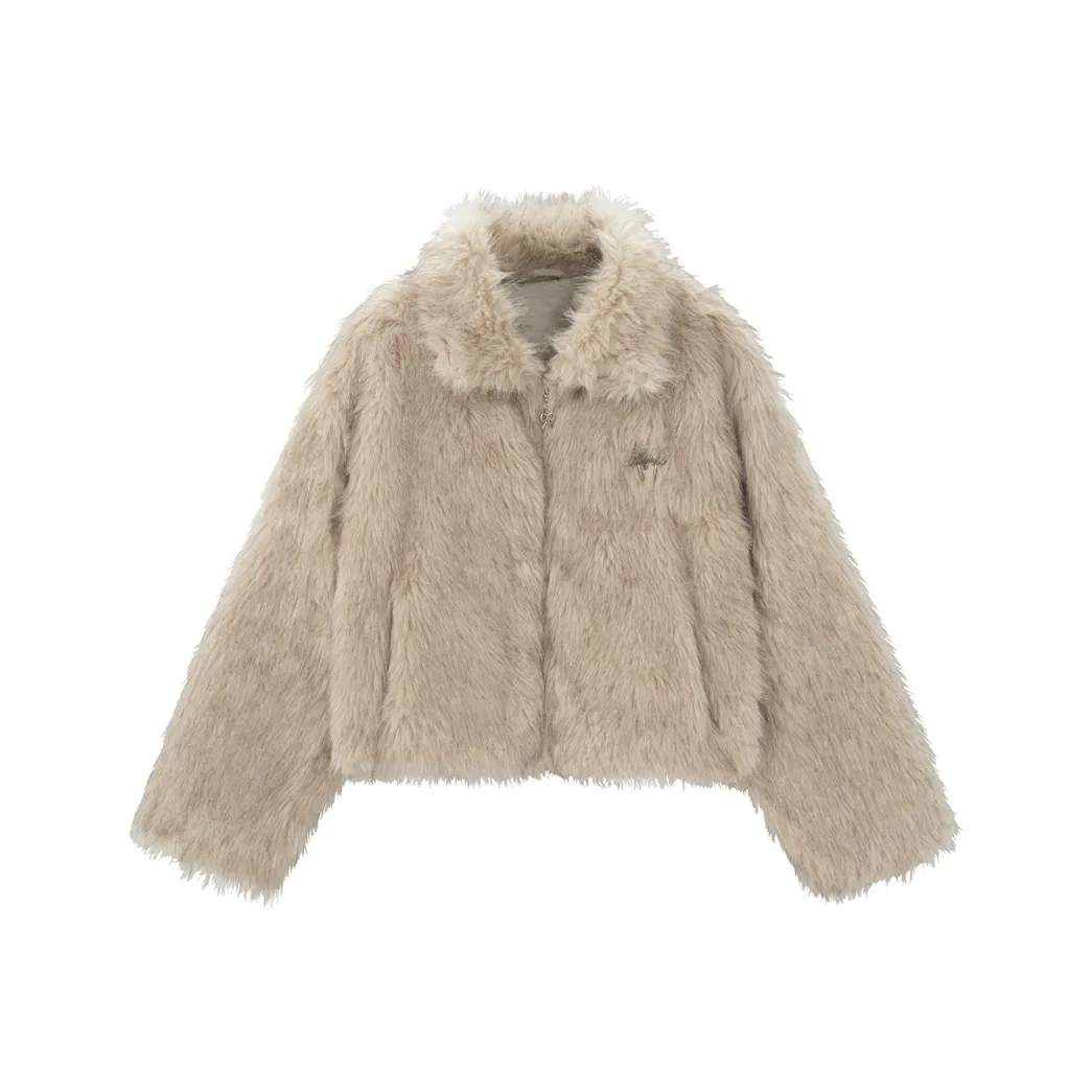 UNIFREE Бархат Feel Куртка Женская Абрикос