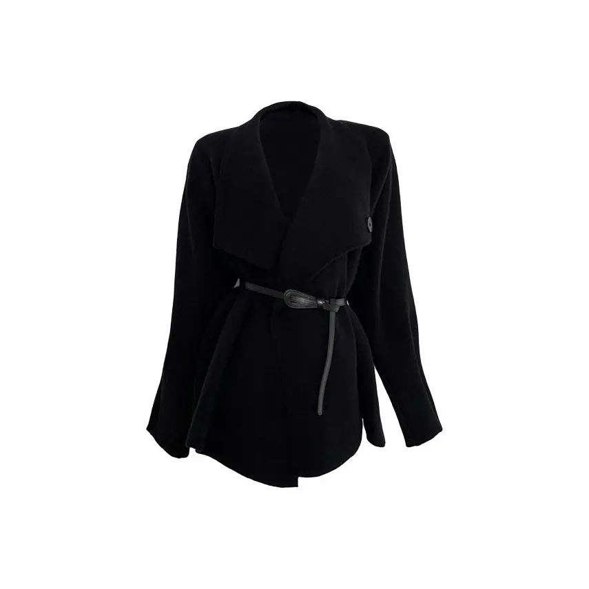 HUINIAN Бархат Feel Куртка Женская Черная