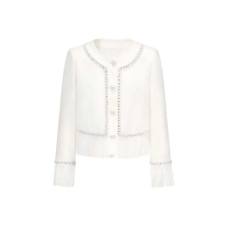 CHICHY CHICHY Size Sister Series Coats Women's Raw White