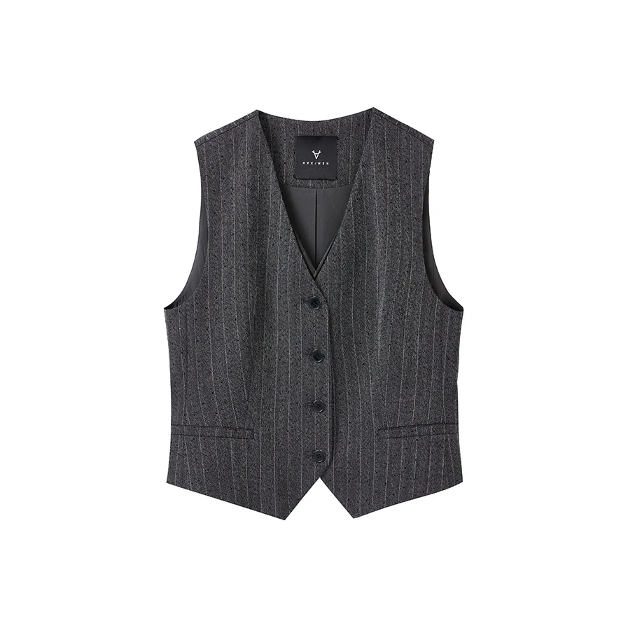 KAQIANWEN Серый Женский жилет