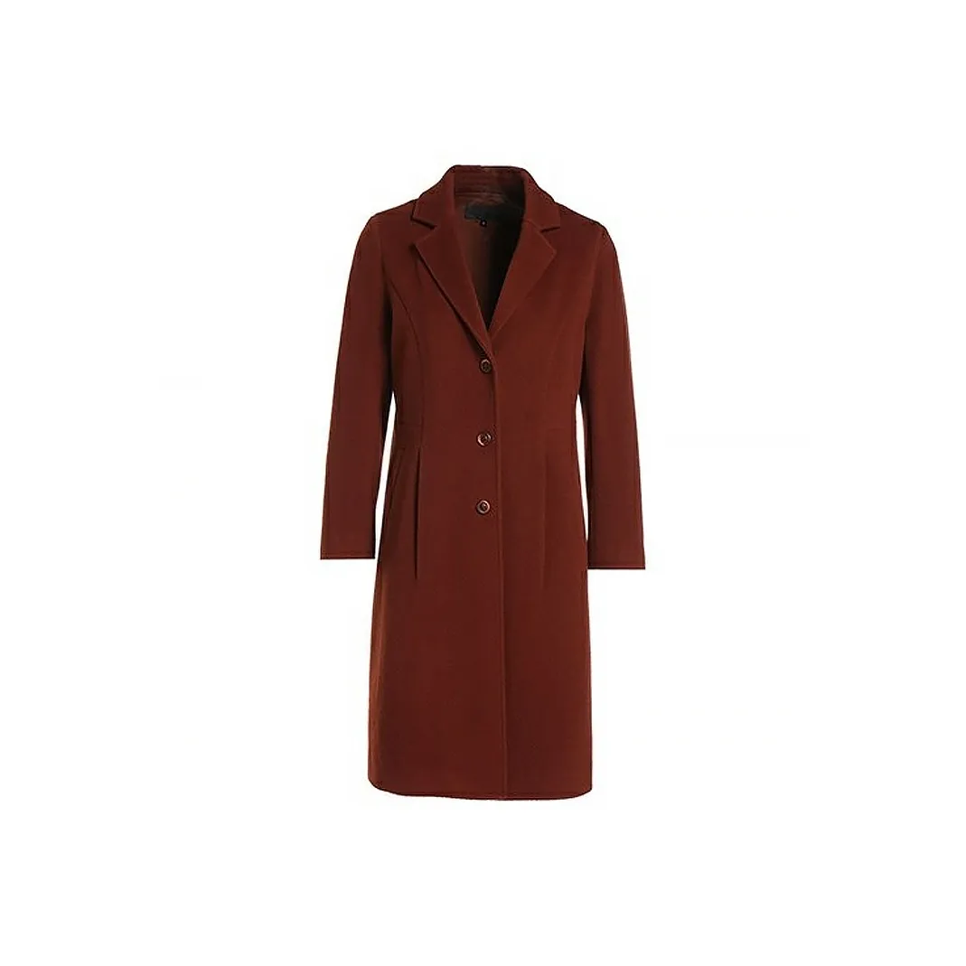 QIAOWANNI Coat Women's Rusty Orange