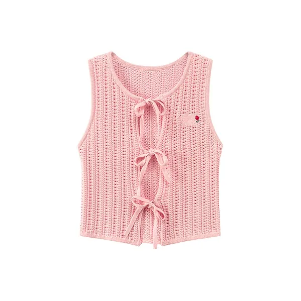 CHUU Светло-розовый Женские Жилеты