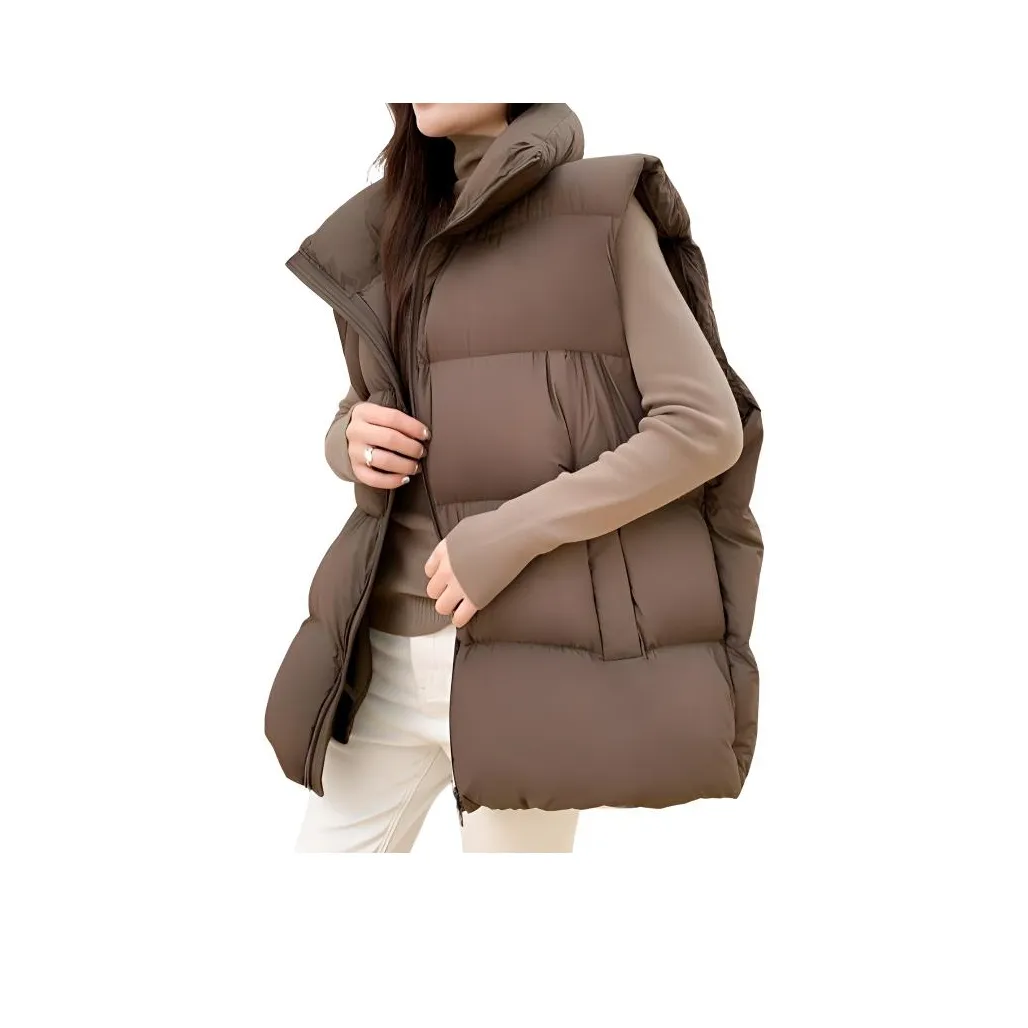 NANING9 Жилет Женские Избранный Мода Кофейный