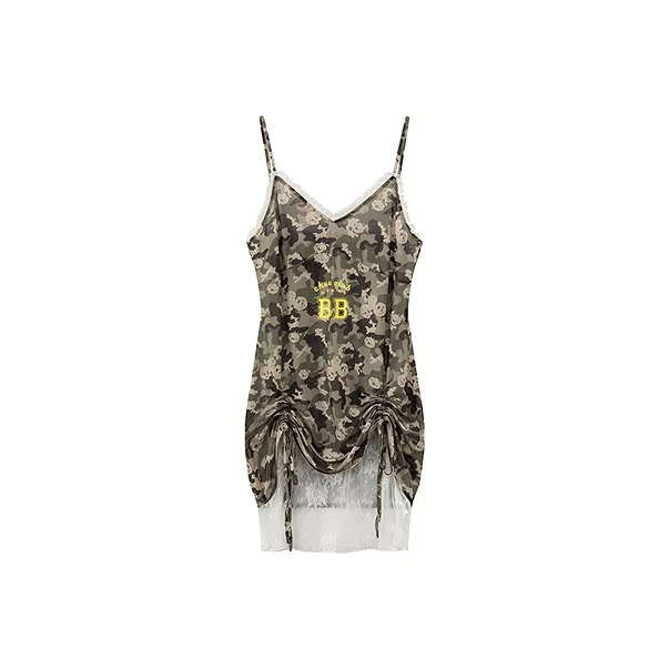 CHUU Жилет Женские Камуфляж Зеленый