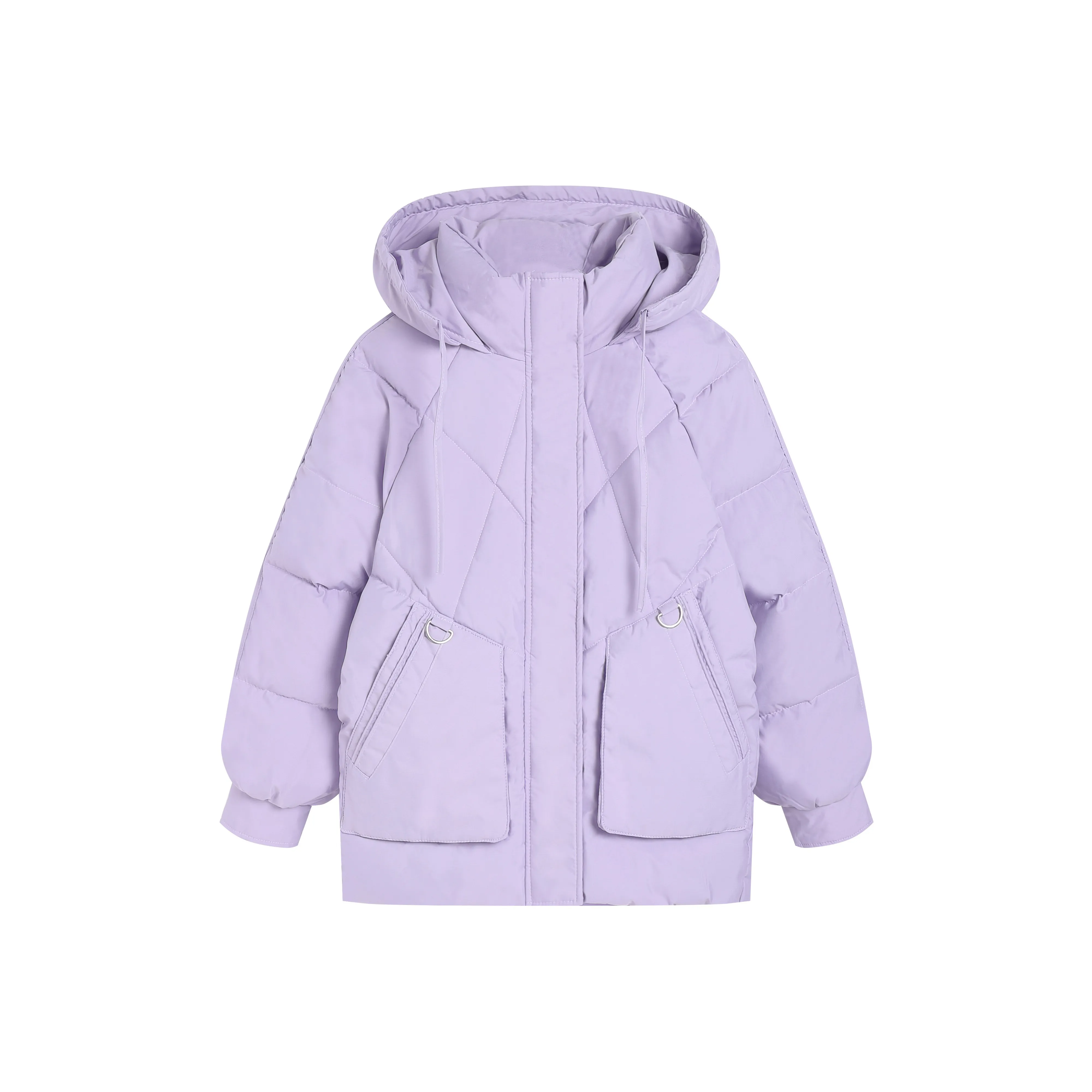 HEFENGJINYU Хлопковый пуховик женский цвет Таро фиолетовый