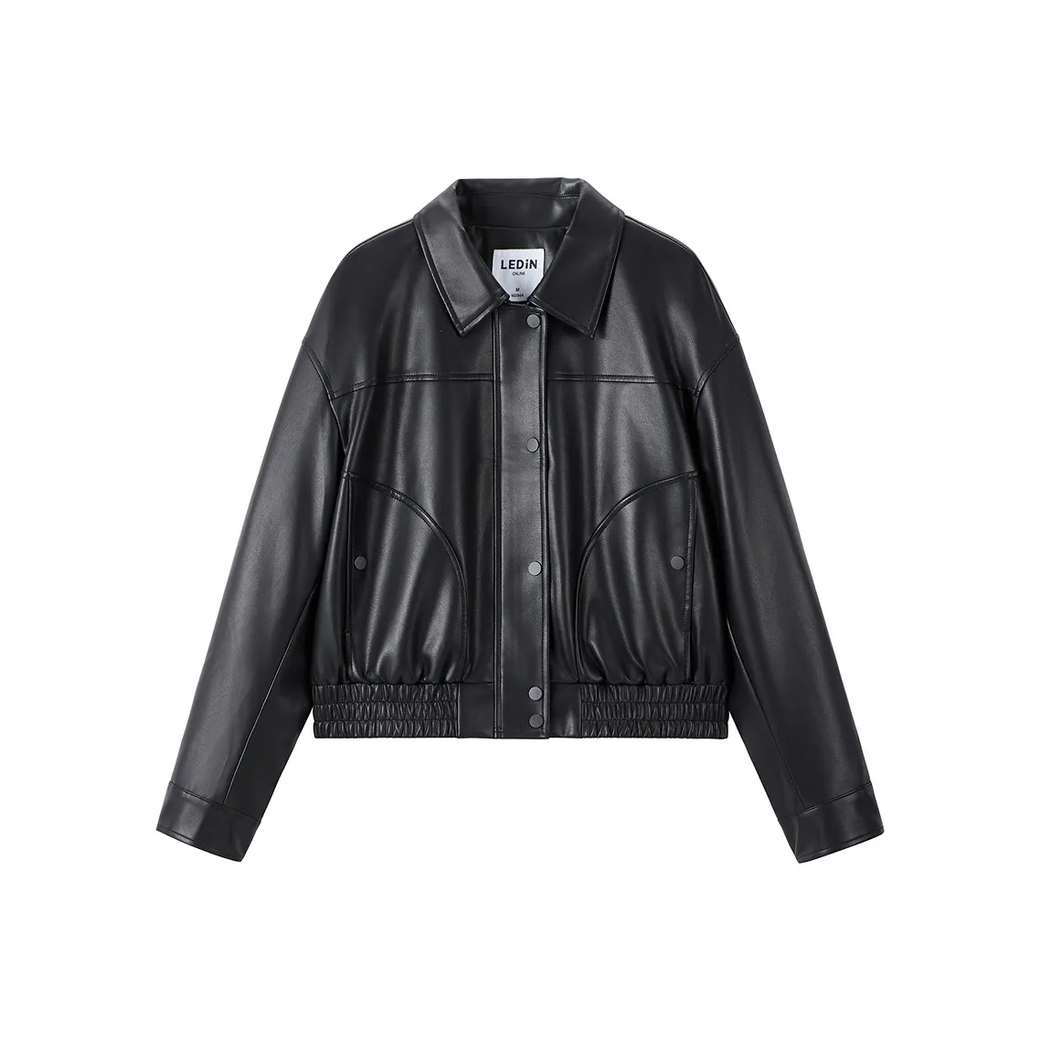 LEDIN Кожа Куртка Женская Raven
