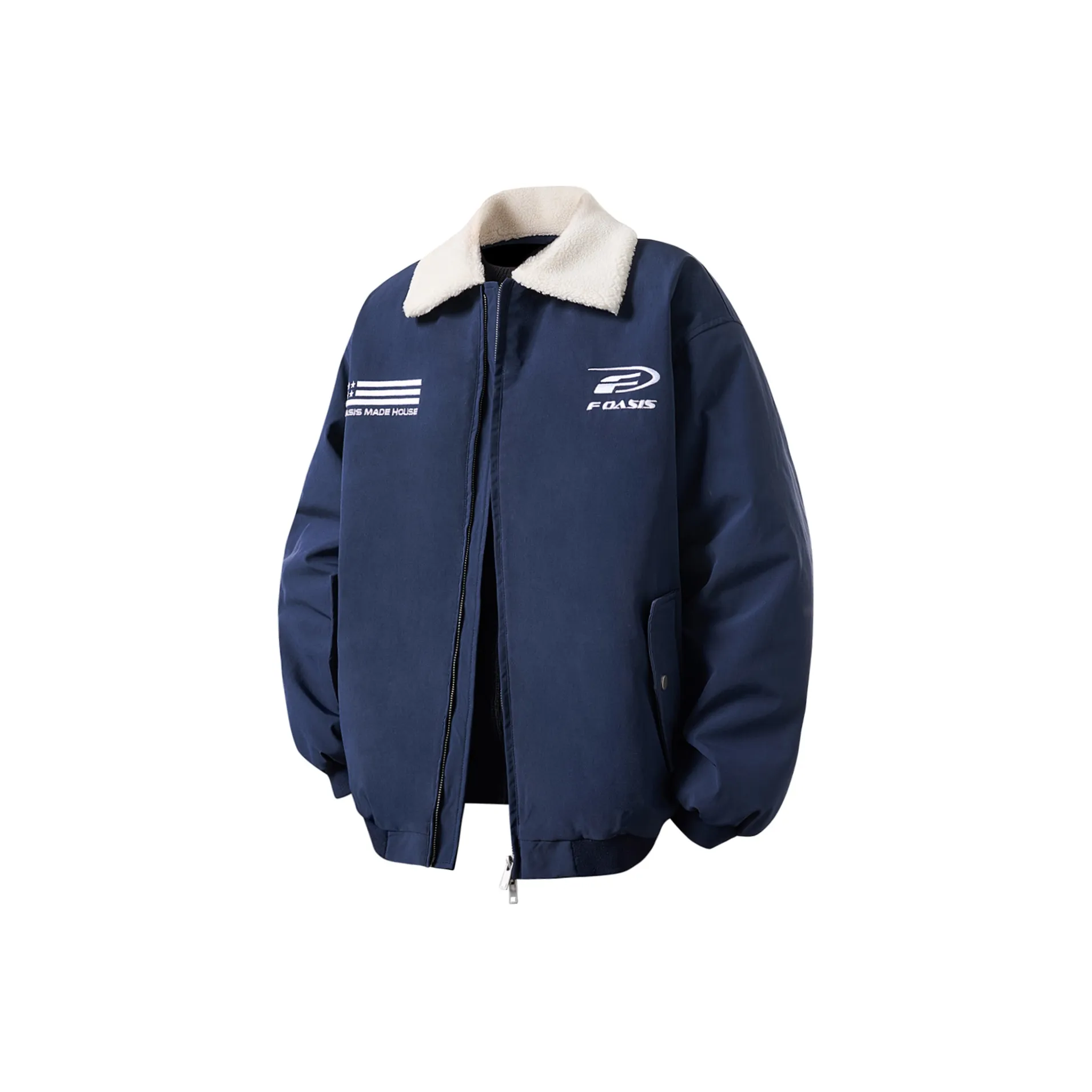 FOASIS Хлопковый пуховик унисекс темно-синий