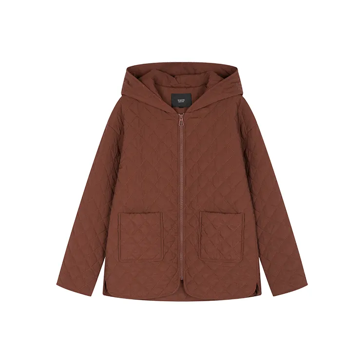 Mo Han Yi Mei Хлопковый пуховик женский темно-красный