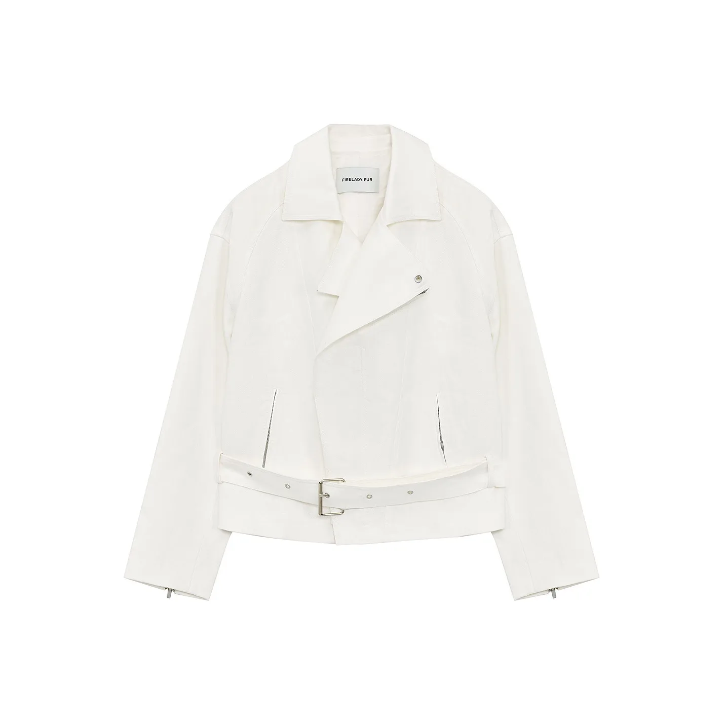 FIRELADY FUR Cropped Coat Women's Raw White