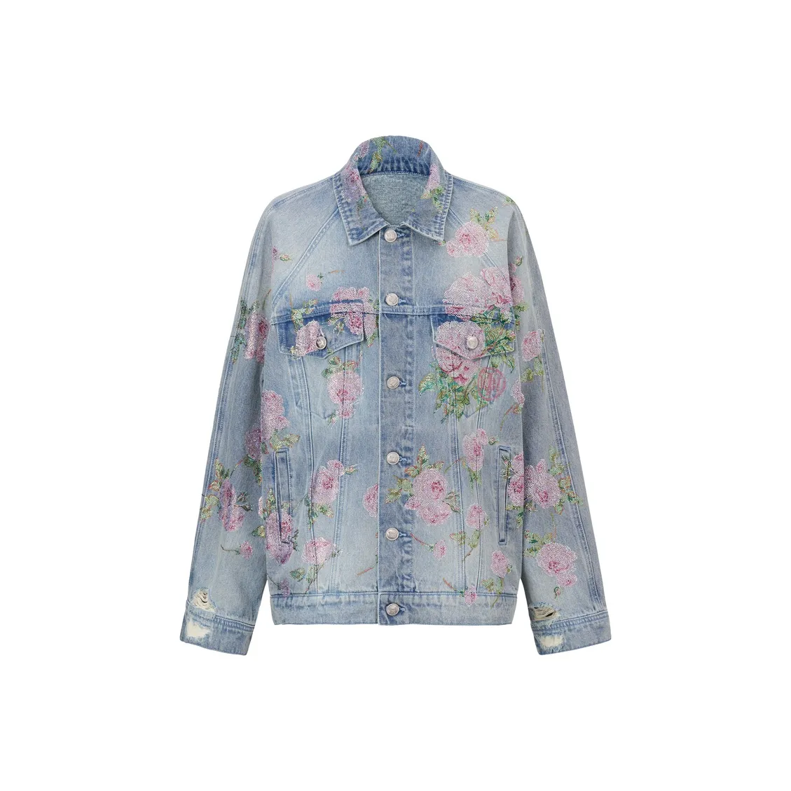 TCH Denim Jacket Unisex Denim Light Blue