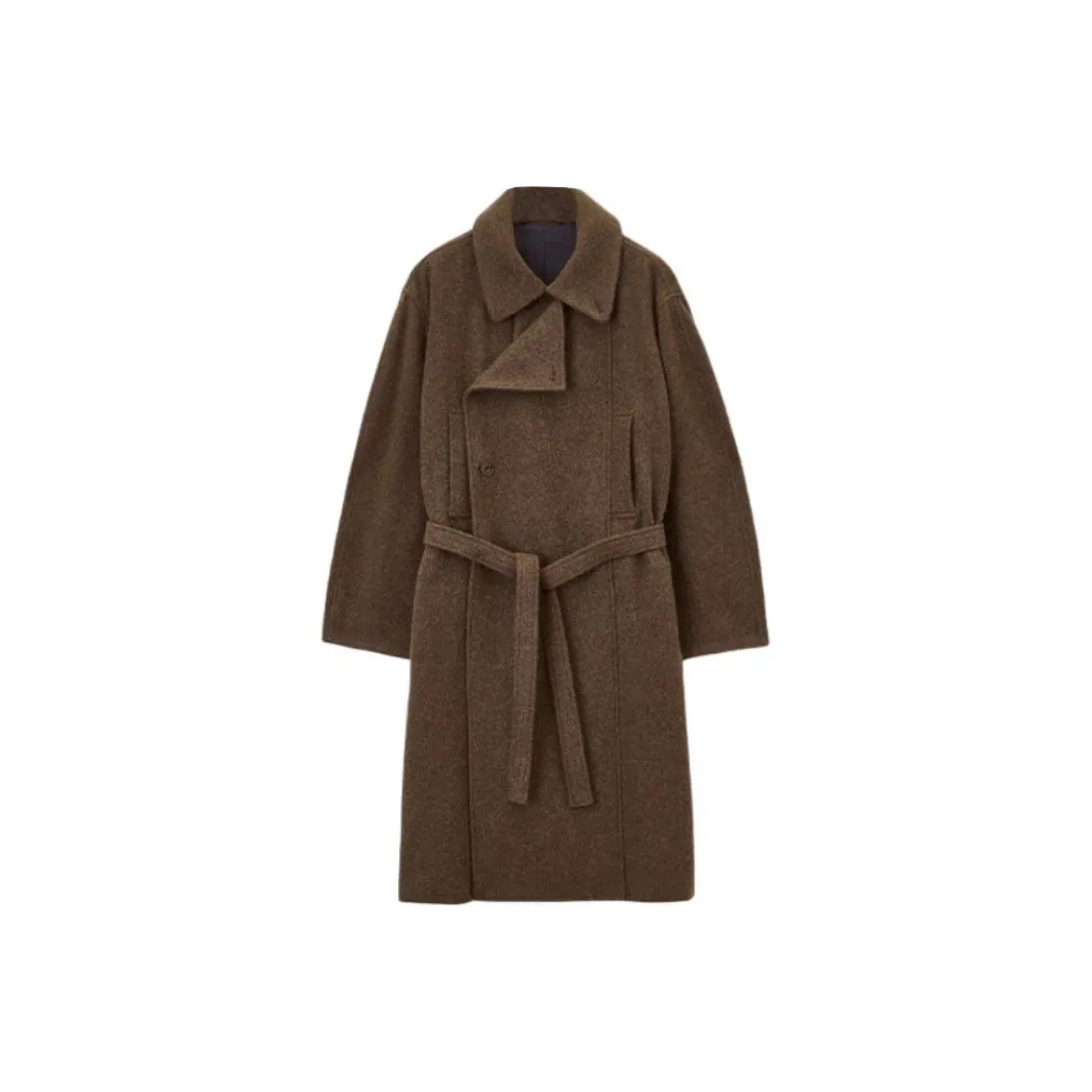 Lemaire Asymmetrical Bathrobe Coat 'Brown'