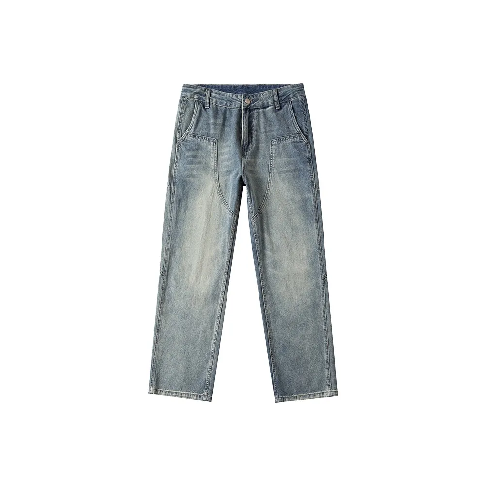 JIELNSELN Джинсы Унисекс Винтаж Синий
