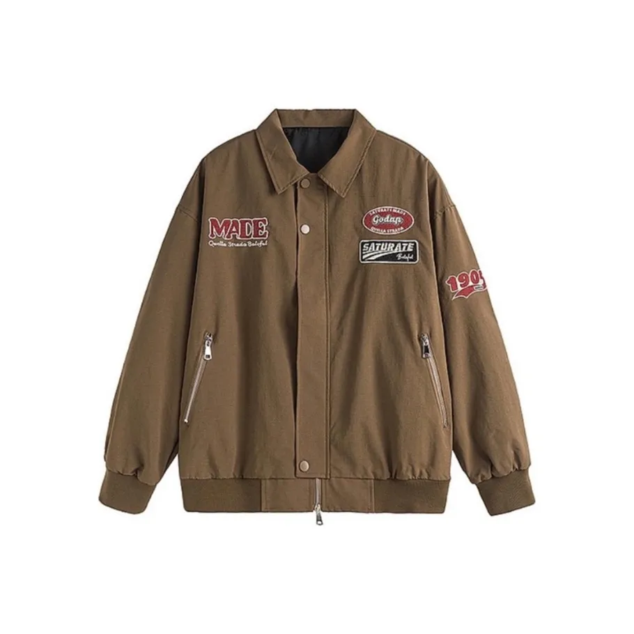 KYKW Baseball Jacket Unisex Brown