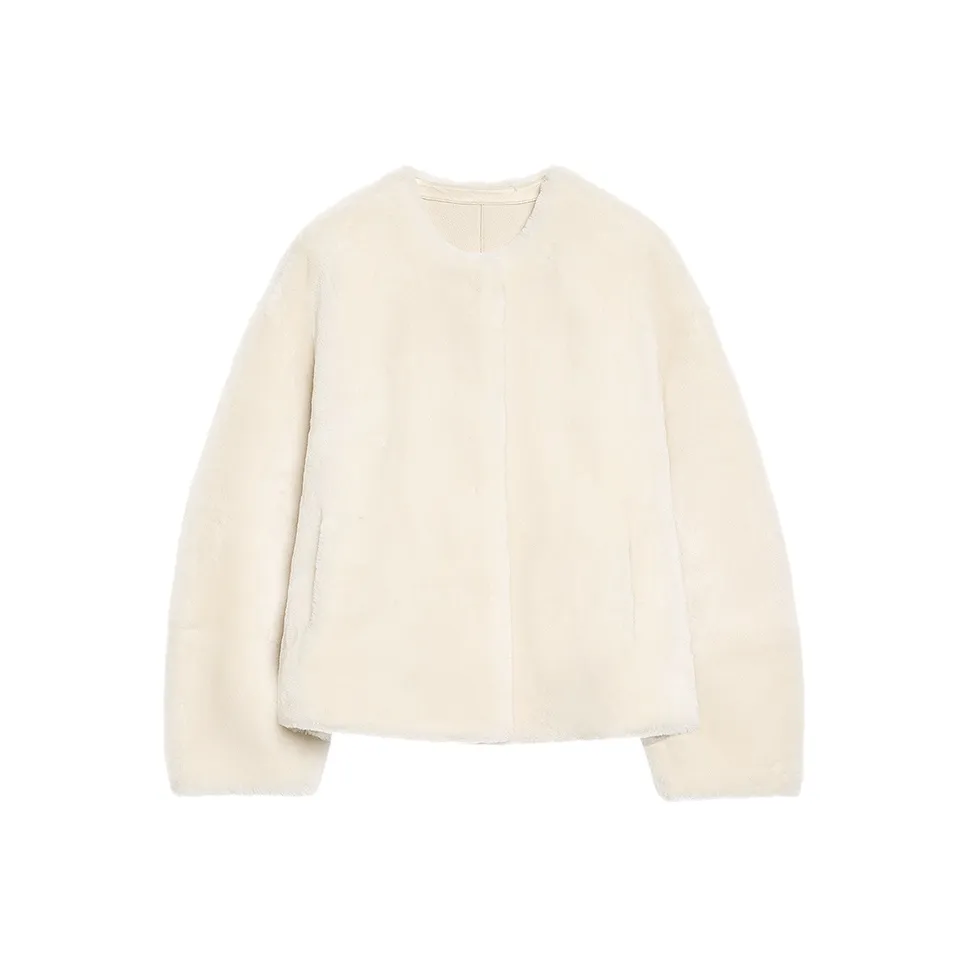 LETRANS Мех Женские Soy Молочно-белый