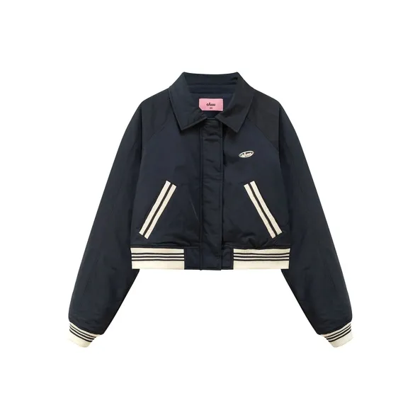 CHUU Хлопковый пуховик женский темно-синий