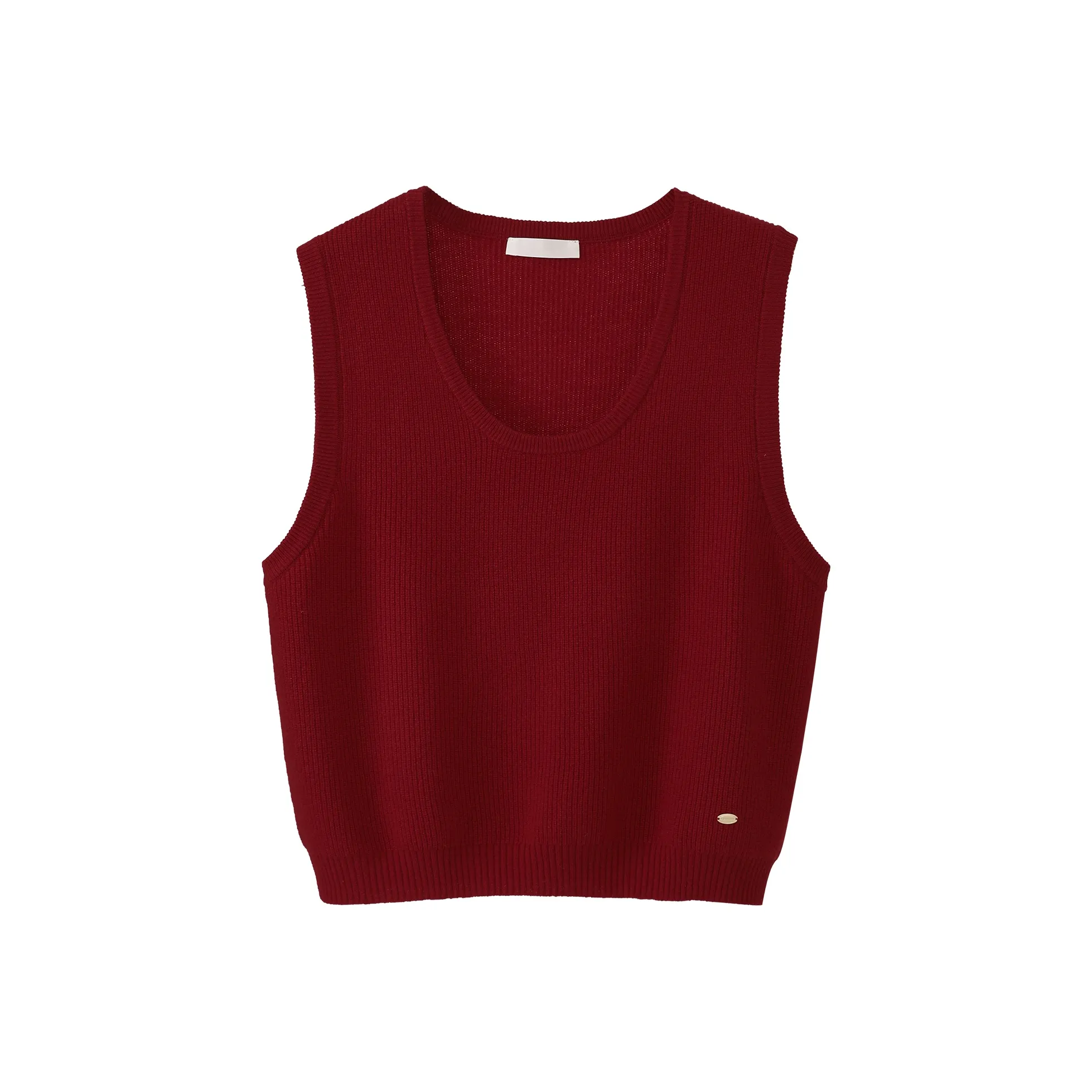 Fstudio Корейский стиль Однотонный Layered Casual Minimalist Style Трикотажная ткань Vest Women's
