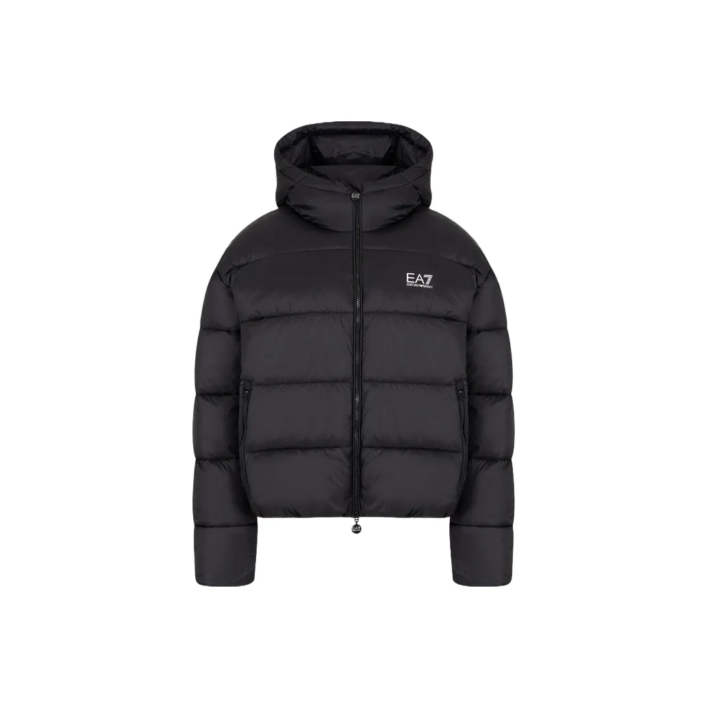 EMPORIO ARMANI EA7 FW24 Хлопковый пуховик Женский Черный