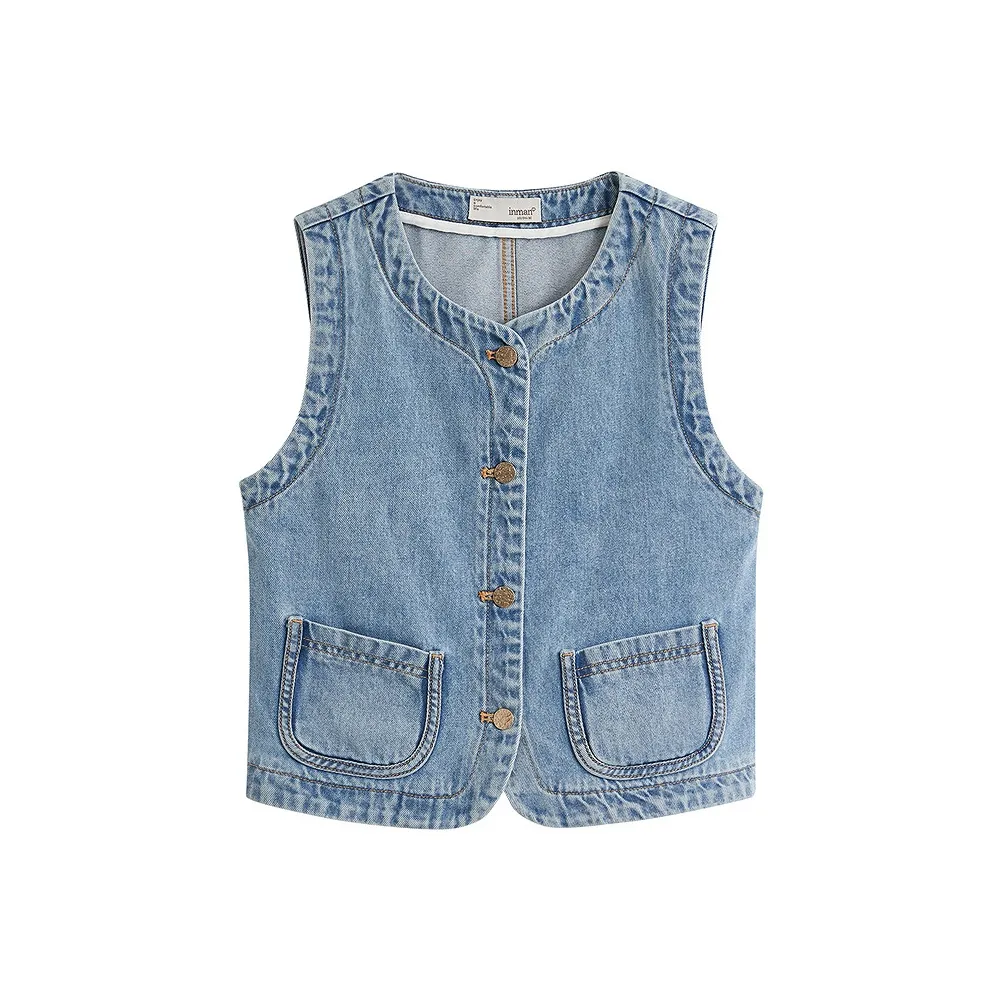 Inman Джинсовый синий Женские жилеты