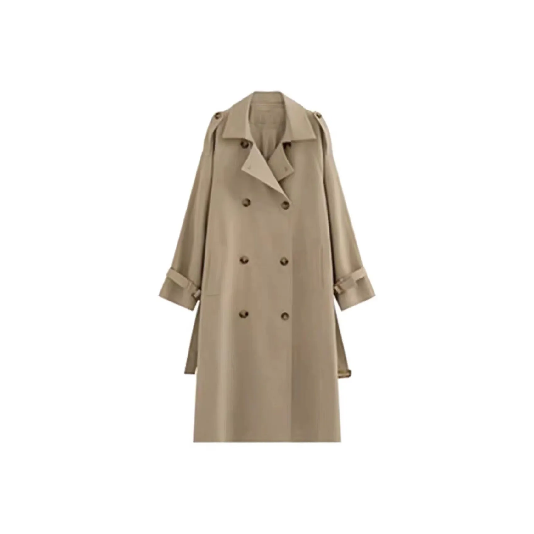 GULIANFEI Trench Coat Women's Khaki