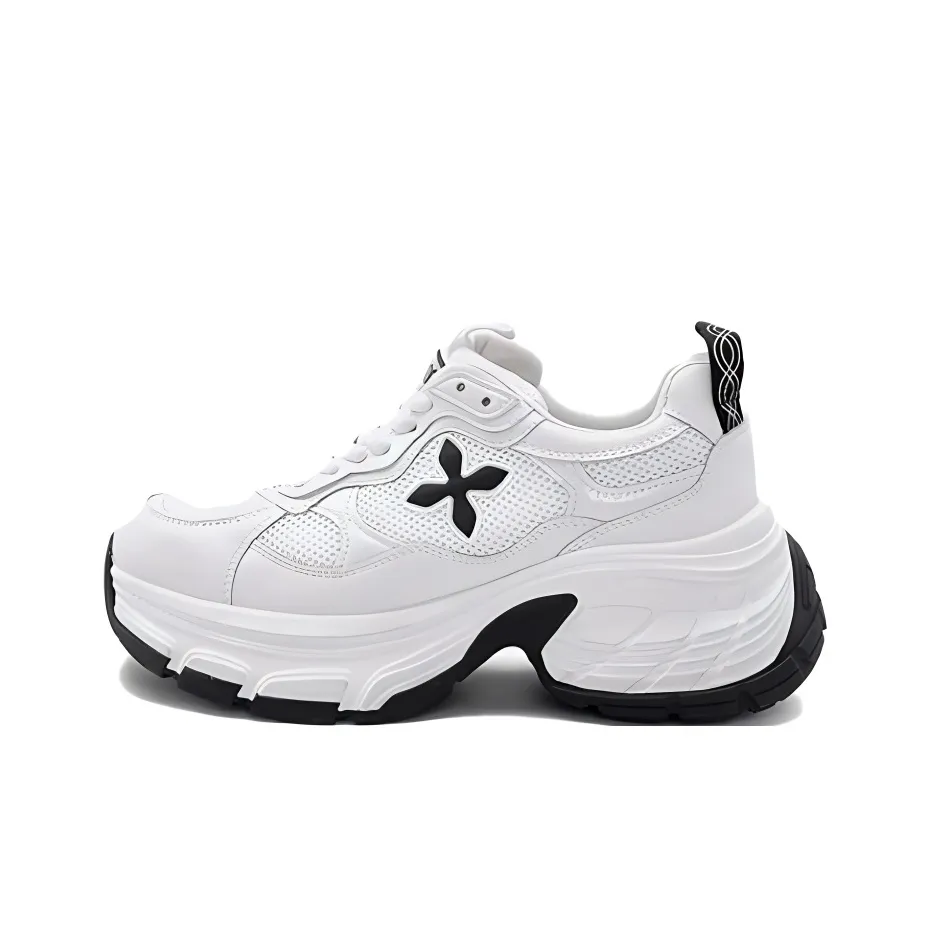 PARK DANCE Низкий топ массивные кроссовки женские экрю