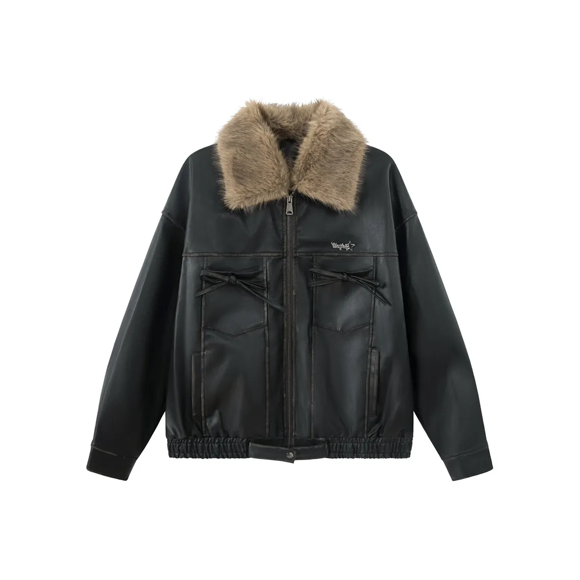 UNIFREE Кожа Куртка Женская Черная