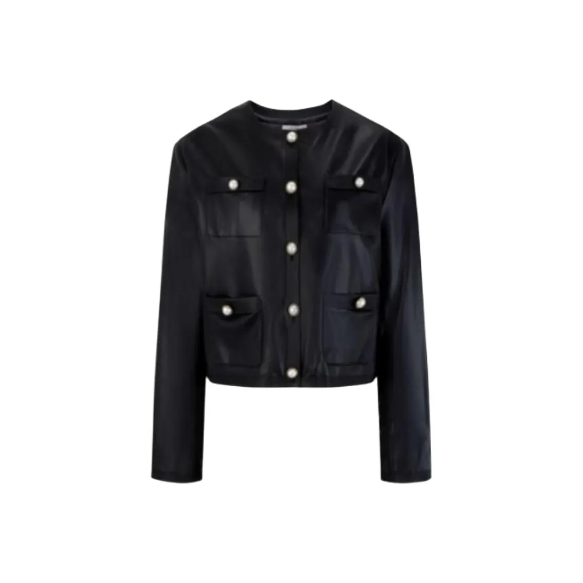 Caroline кожаная куртка женская черного цвета