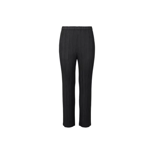 PLEATS PLEASE ISSEY MIYAKE Черные Женские Повседневные Брюки