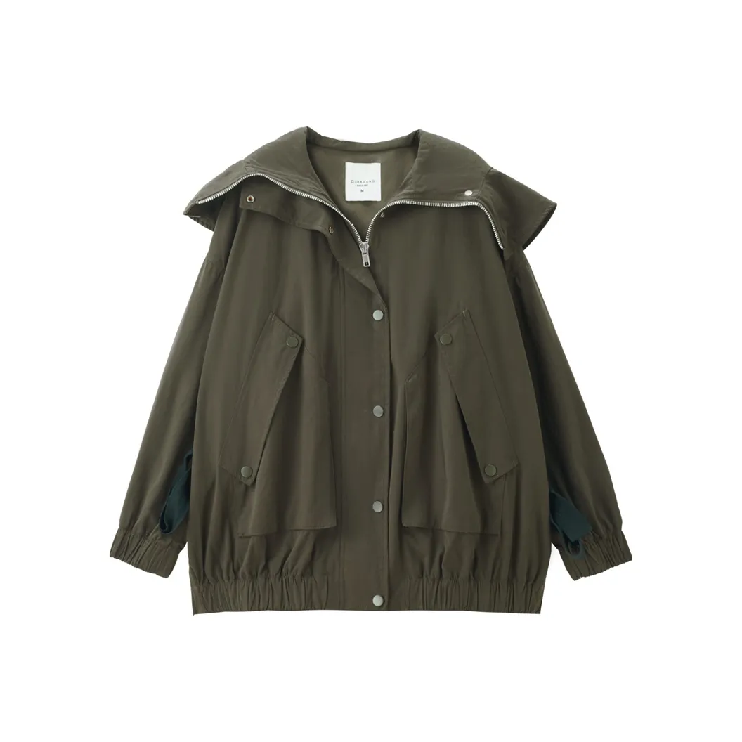 UNIQLO Trench Coats Women's 51 Army Green